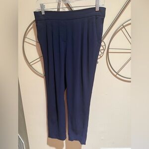 Babaton Navy High-Waist Pleated Trousers Size 2
